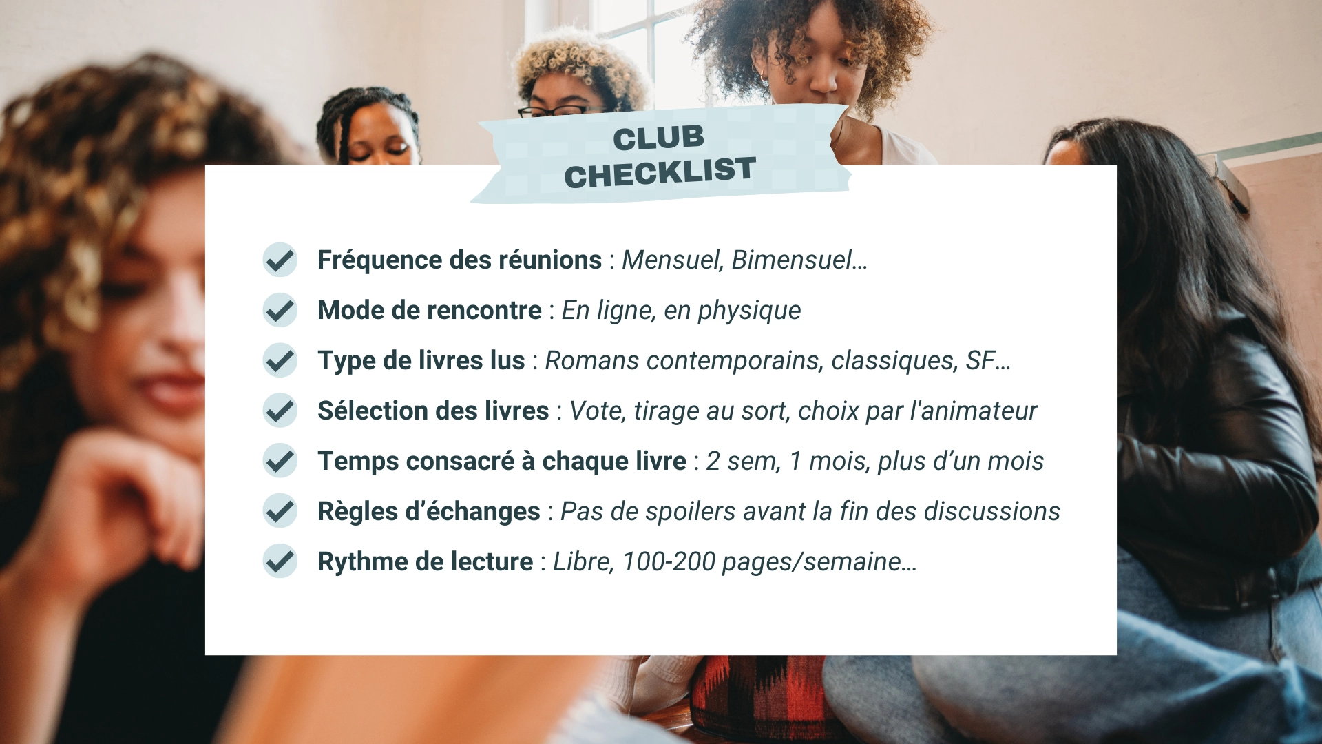 Checklist de la description d'un club